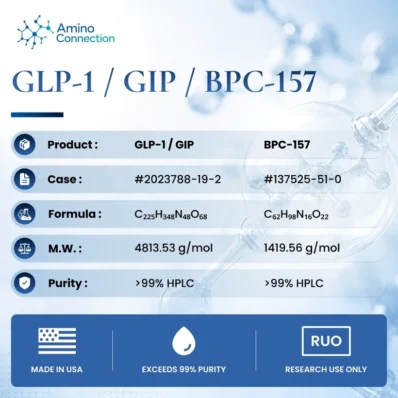 GLP-1 / GIP / BPC-157 specification card